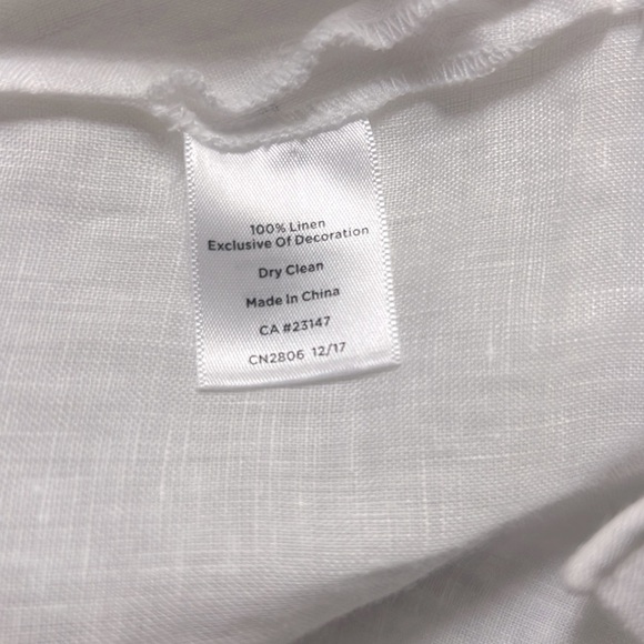 Talbots Beaded Ocean Design Linen Blouse - Picture 7 of 7